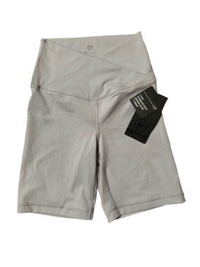 NWT 90 Degree by Reflex Sleet Gray Interlock Crossover 7” Shorts Size XS